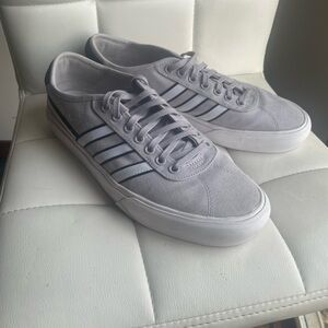Adidas Men's Gray Canvas Sneakers